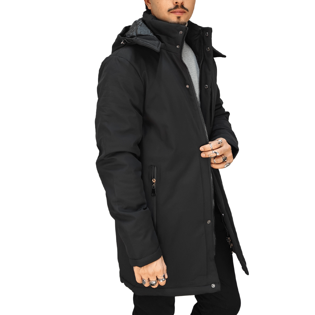 Giubbotto Uomo Lungo Invernale - RDV Nero