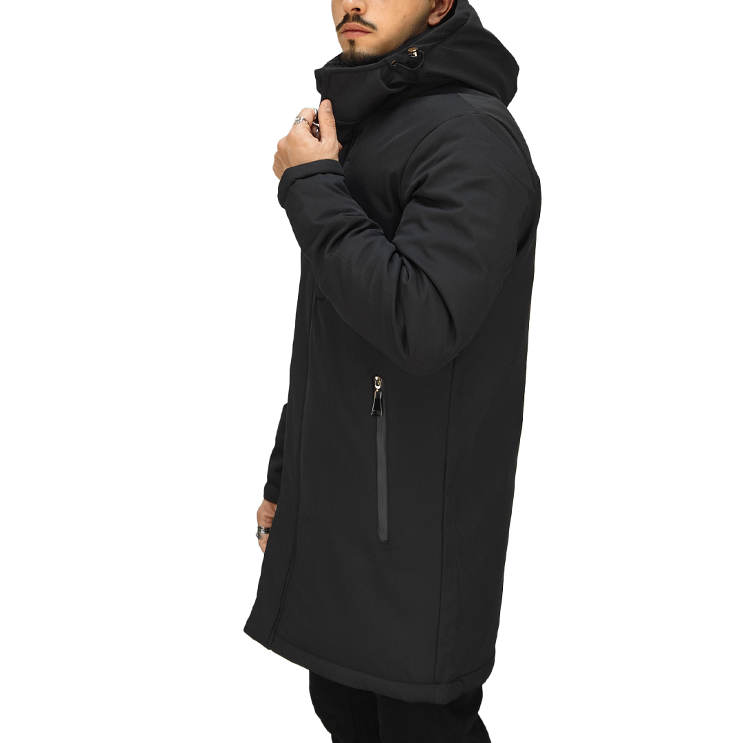 Giubbotto Uomo Lungo Invernale - RDV Nero