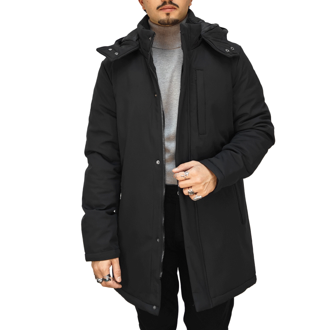 Giubbotto Uomo Lungo Invernale - RDV Nero