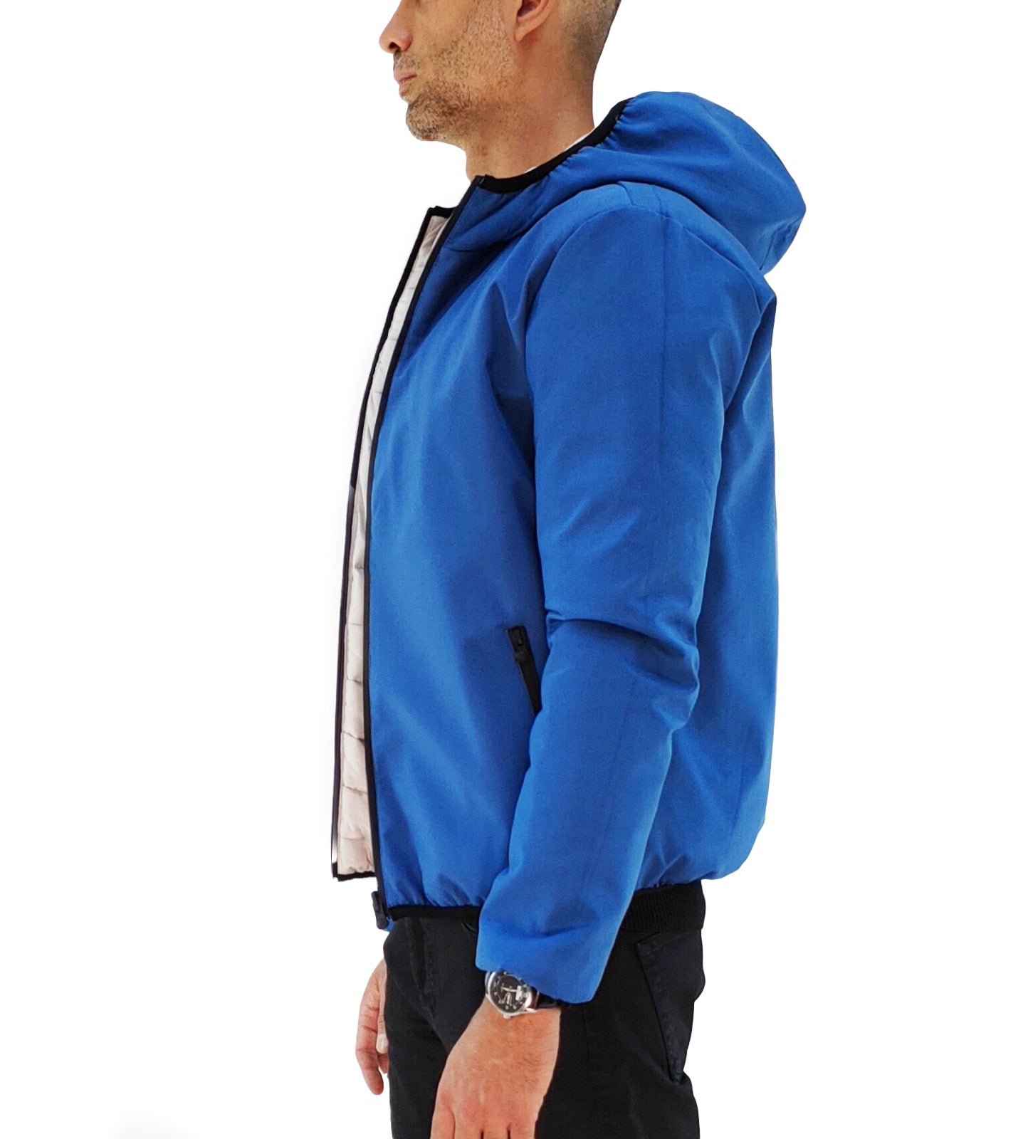 Giubbotto Uomo Louis Plein Reversibile Navy