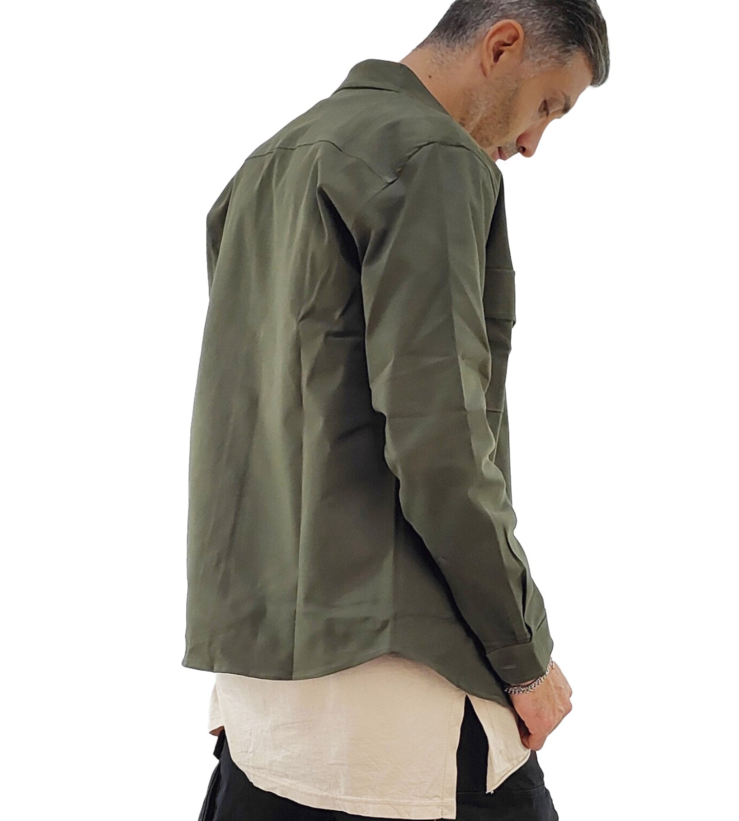 Giacca-Camicia Uomo in Twill