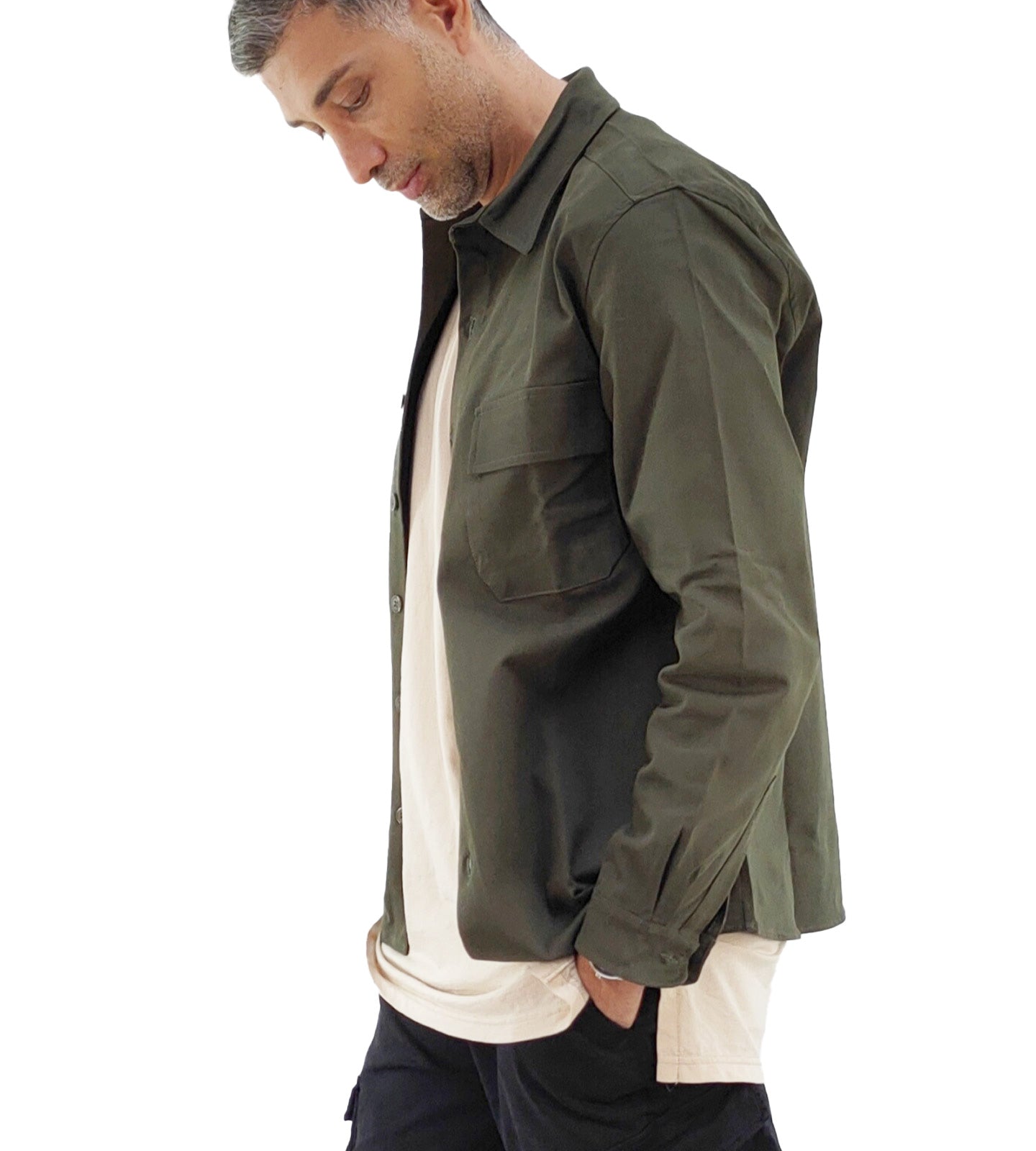 Giacca-Camicia Uomo in Twill