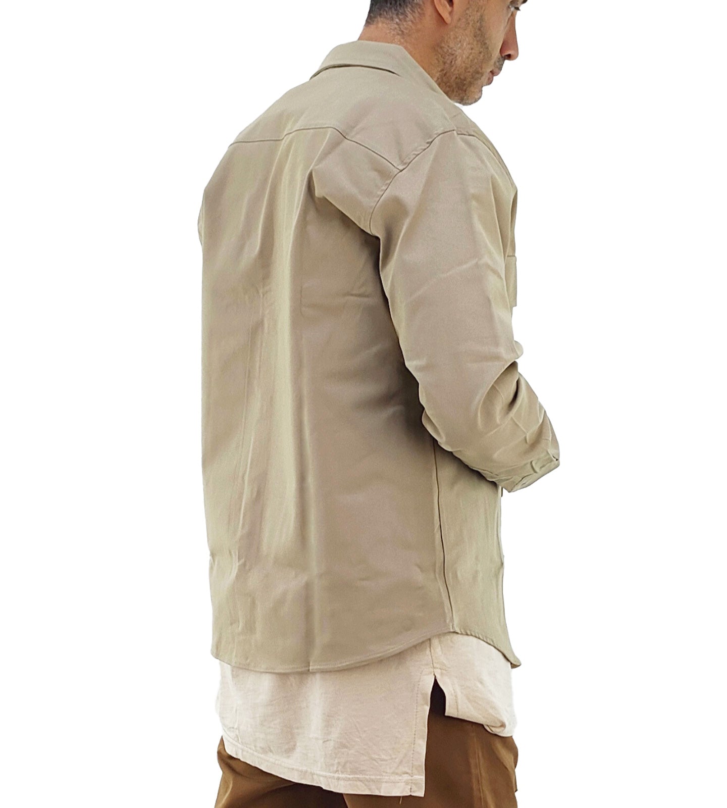 Giacca-Camicia Uomo in Twill