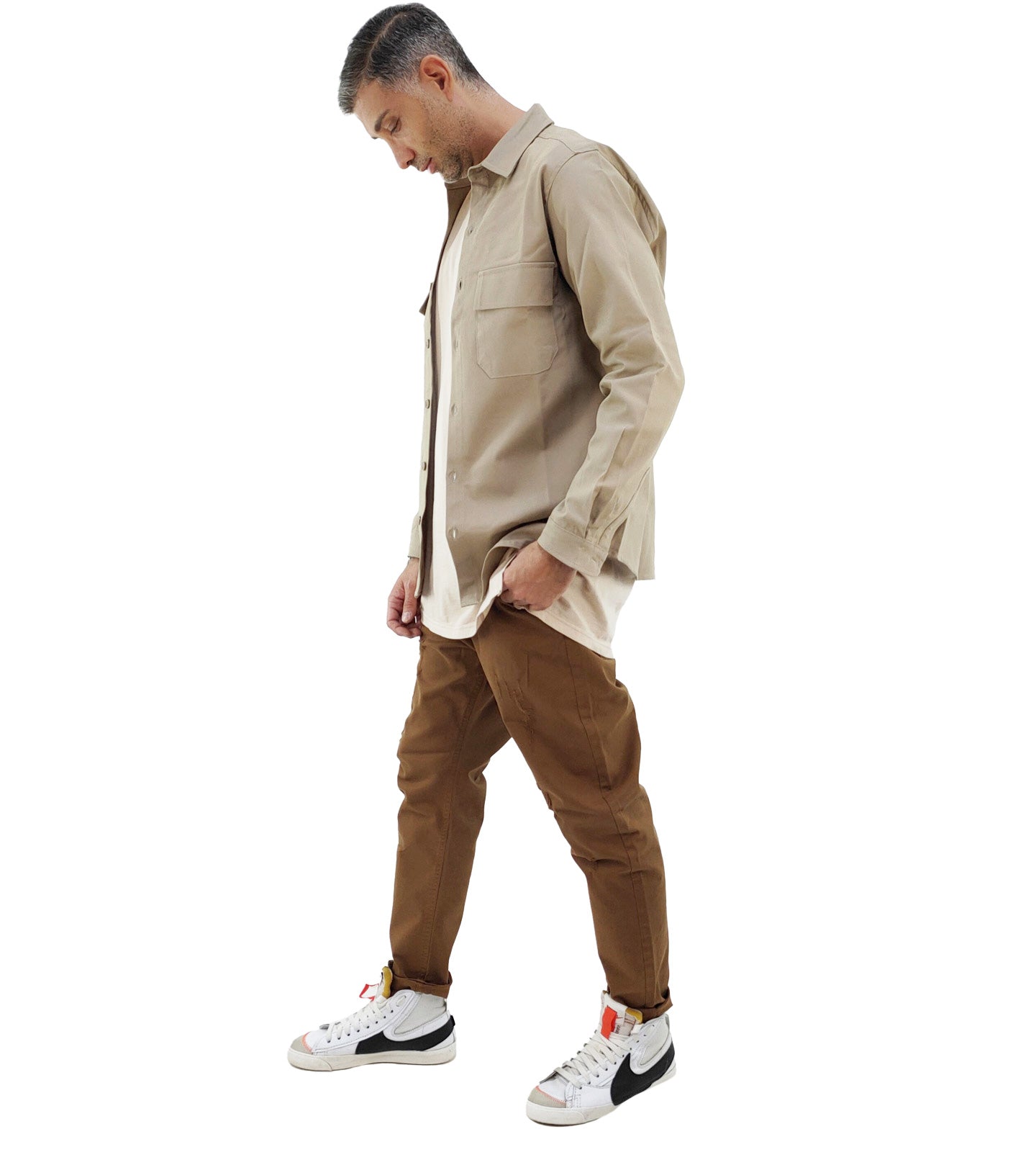 Giacca-Camicia Uomo in Twill