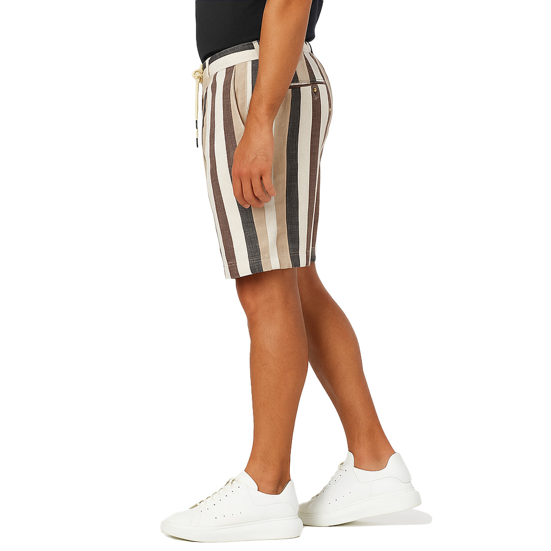 Pantaloncini Uomo Estivi a Righe in Lino e Cotone – RDV Abbigliamento