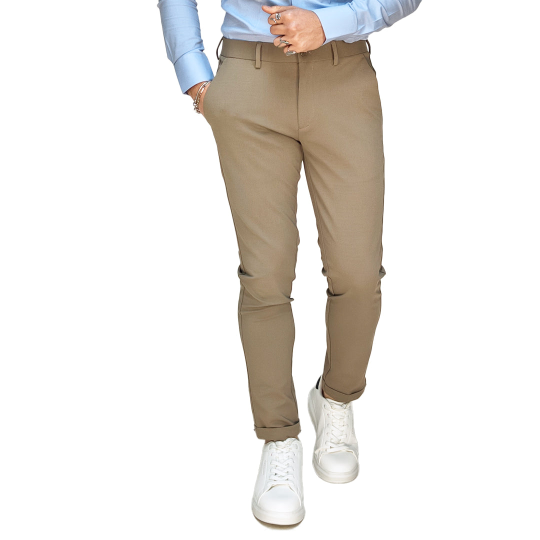 Pantalone Uomo Classico Slim Fit Beige – RDV Abbigliamento