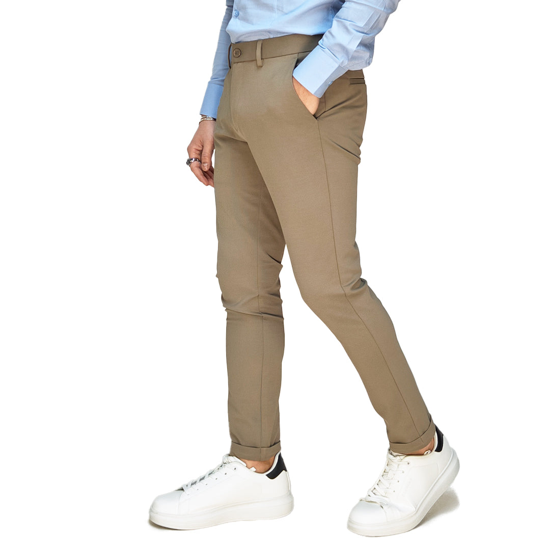 Pantalone Uomo Classico Slim Fit Beige – RDV Abbigliamento