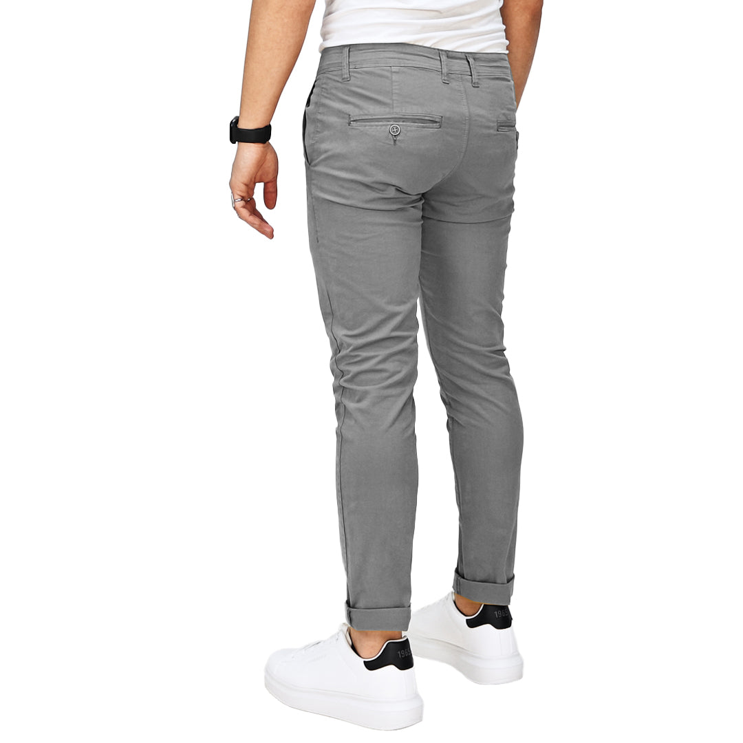 Pantalone Uomo Cotone Primaverile Tessuto stretch Grigi