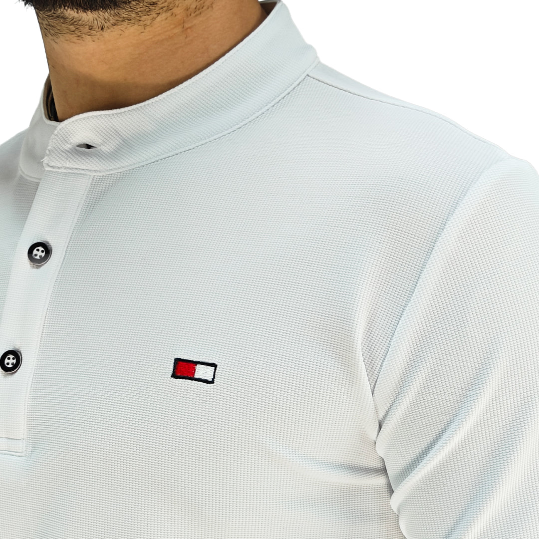 Polo Uomo Manica Corta con Colletto Coreana – Tessuto Traspirante Elasticizzato