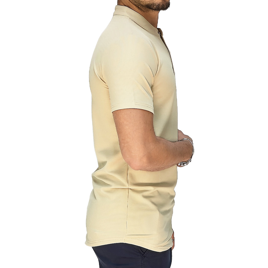 Polo Uomo Manica Corta con Colletto Coreana – Tessuto Traspirante Elasticizzato