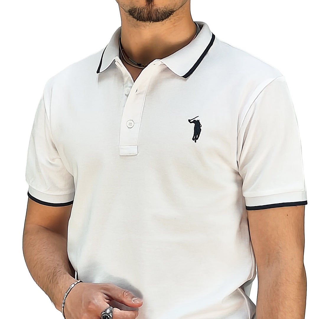 Polo Uomo Manica Corta in Piquet Nero – RDV Abbigliamento