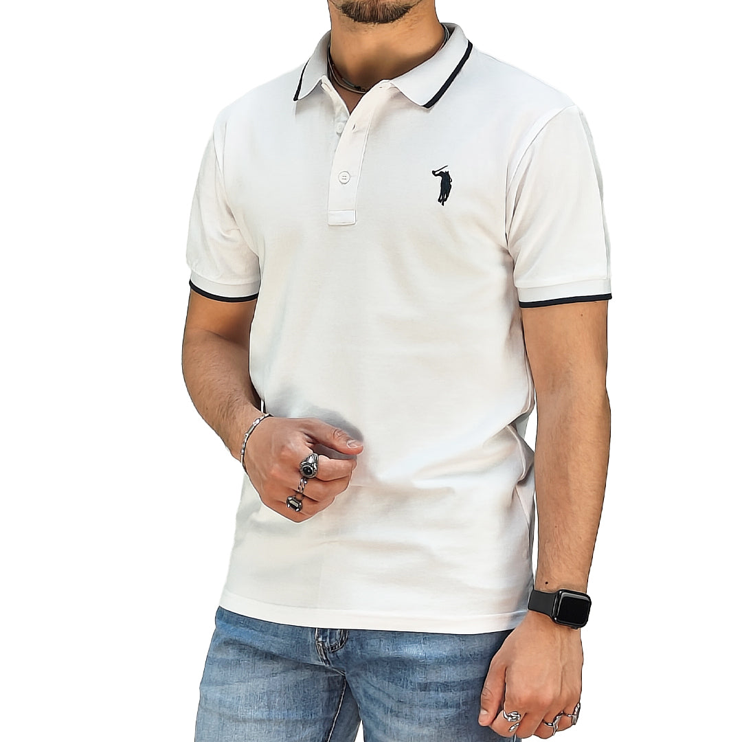 Polo Uomo Manica Corta in Piquet Nero – RDV Abbigliamento