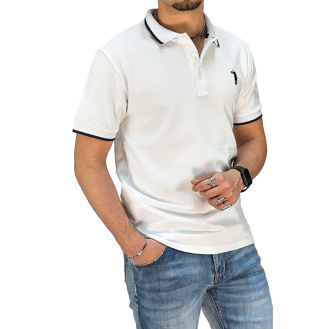 Polo Uomo Manica Corta in Piquet Nero – RDV Abbigliamento