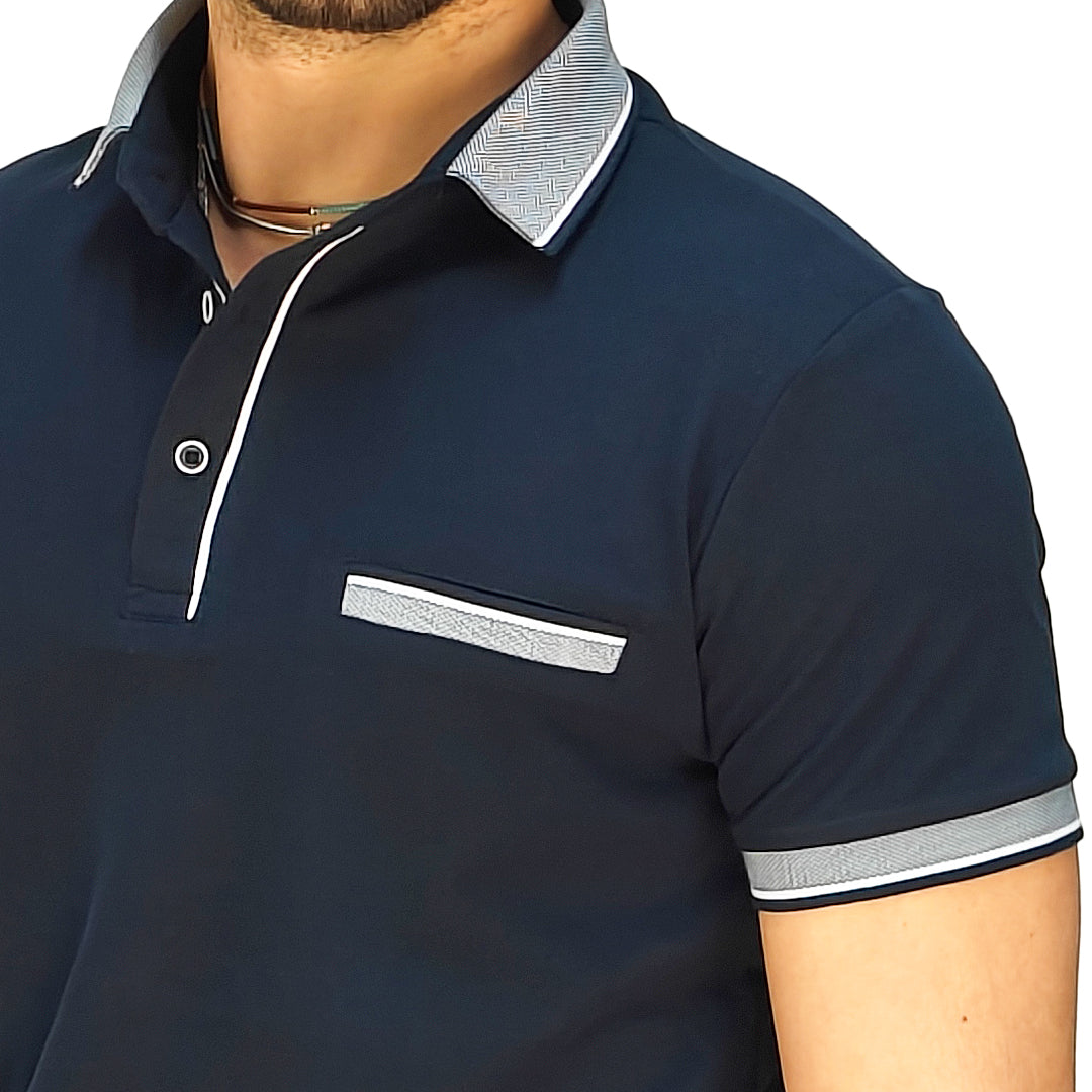 Polo Uomo Manica Corta Slim Fit in Piquet – RDV Abbigliamento