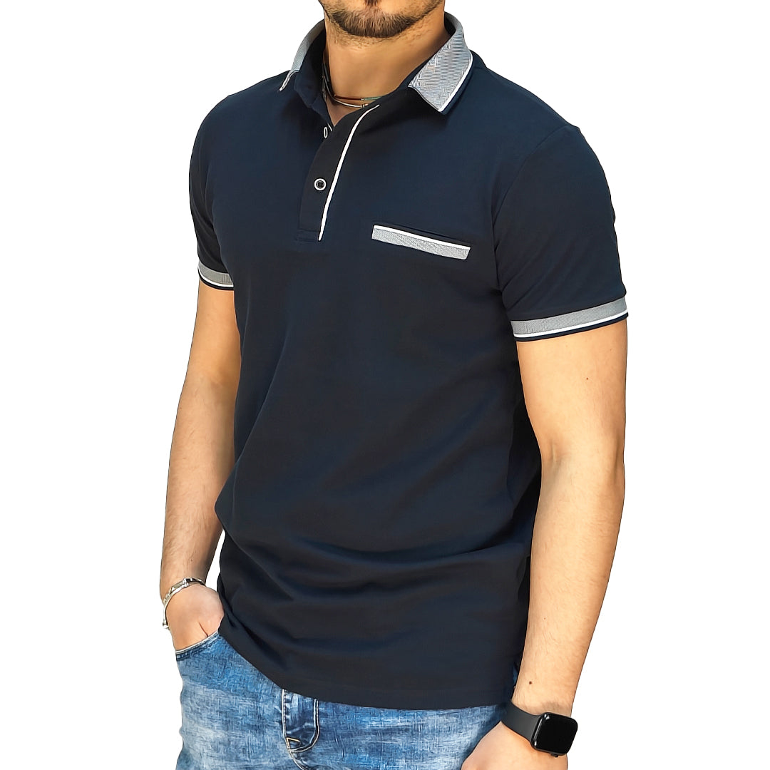 Polo Uomo Manica Corta Slim Fit in Piquet – RDV Abbigliamento