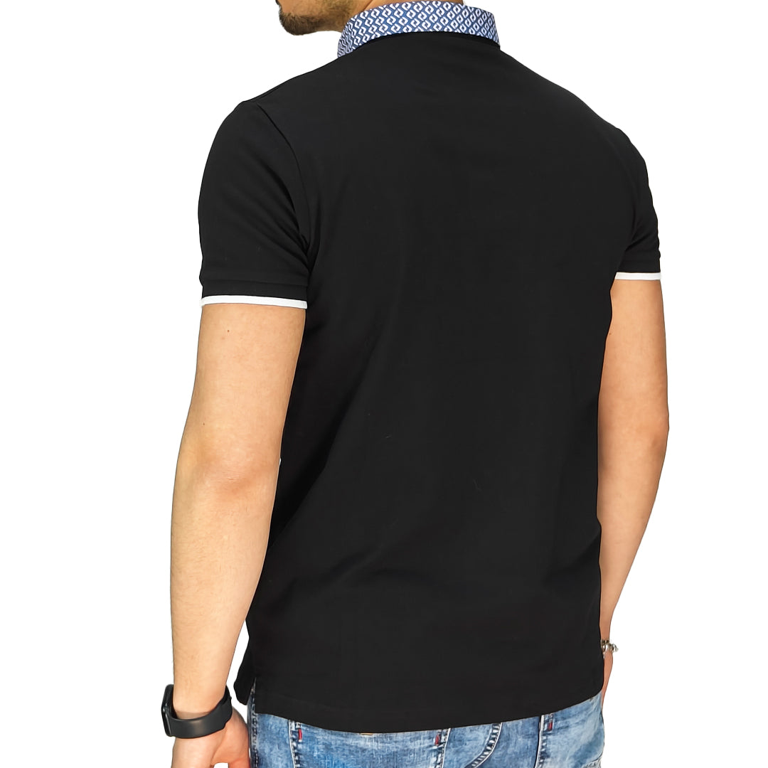 Polo Uomo Manica Corta in Piquet Nero – RDV Abbigliamento