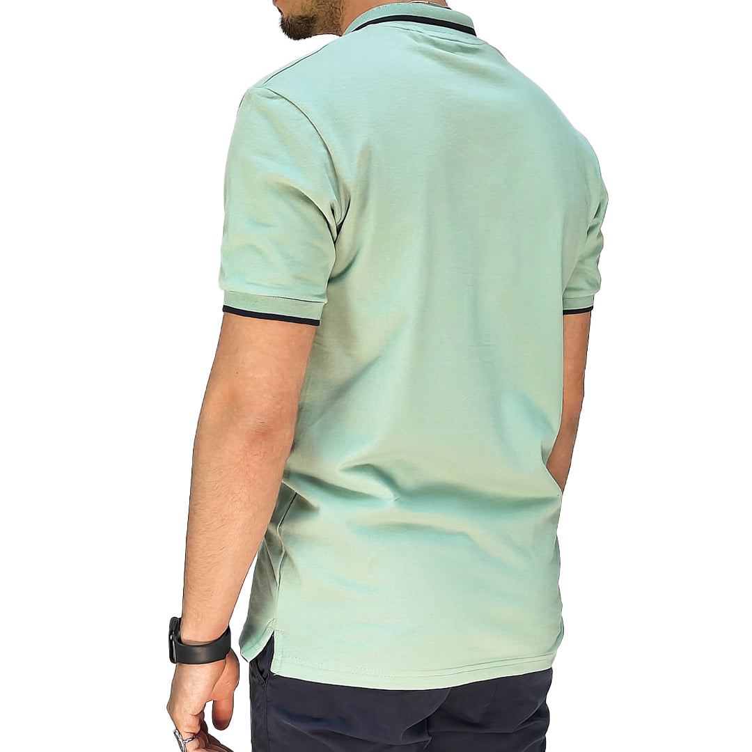 Polo Uomo Manica Corta in Piquet Verde acqua – RDV Abbigliamento