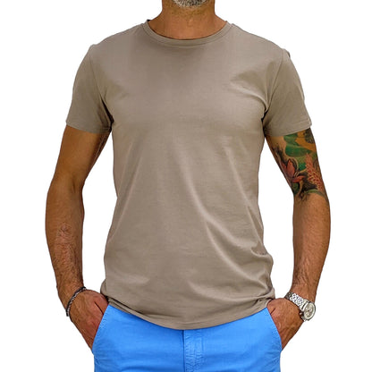 T-shirt manica corta slim fit Verde Gucci e Beige