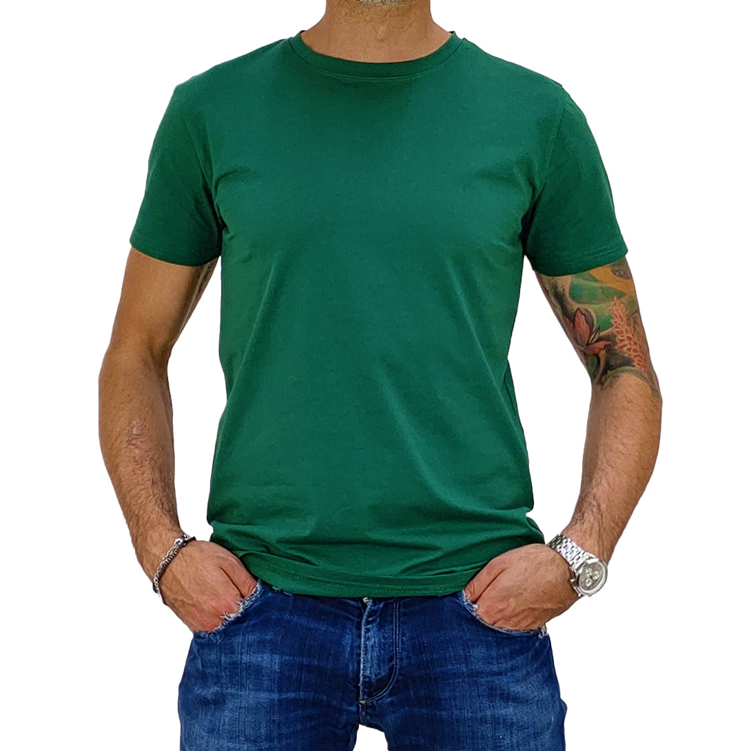 T-shirt manica corta slim fit Verde Gucci e Beige