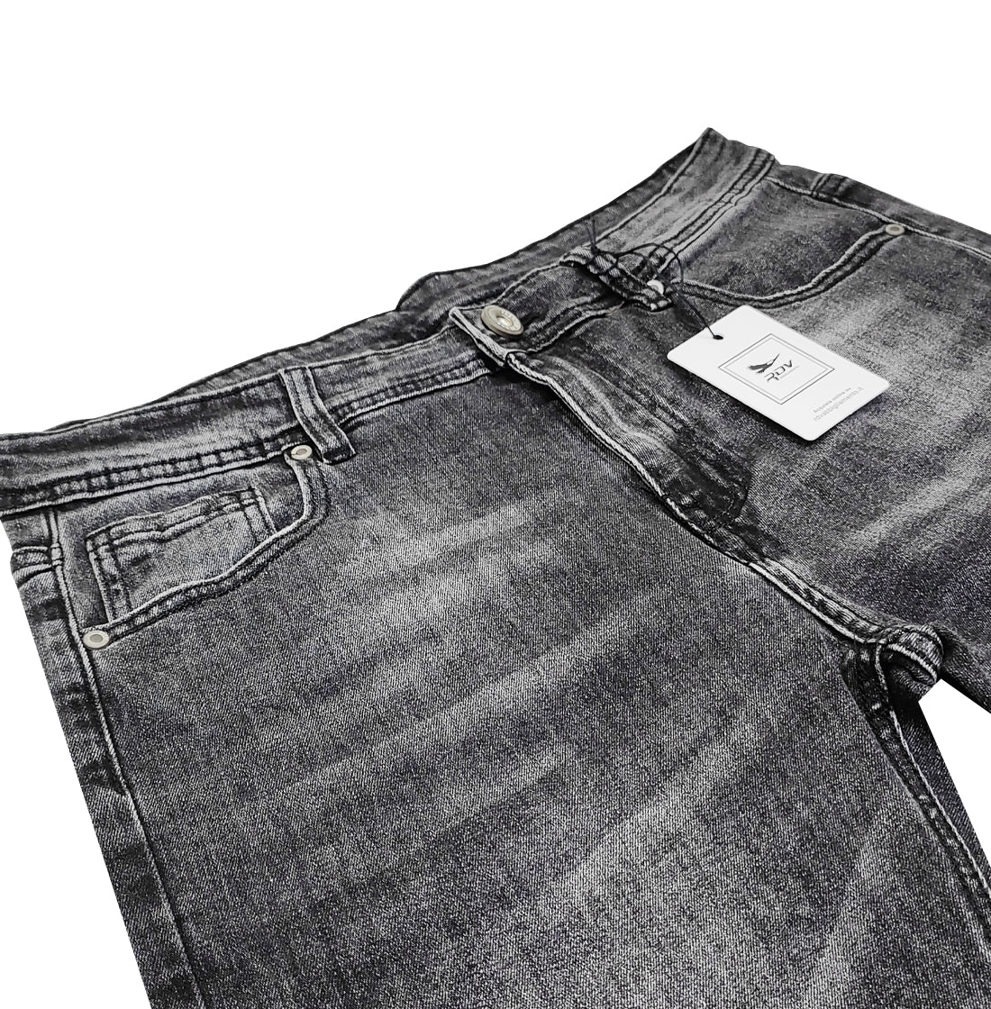 Bermuda di jeans lavaggio vintage nero