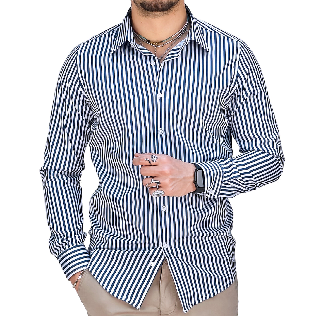 Camicia Uomo a Righe Slim Fit – RDV Abbigliamento