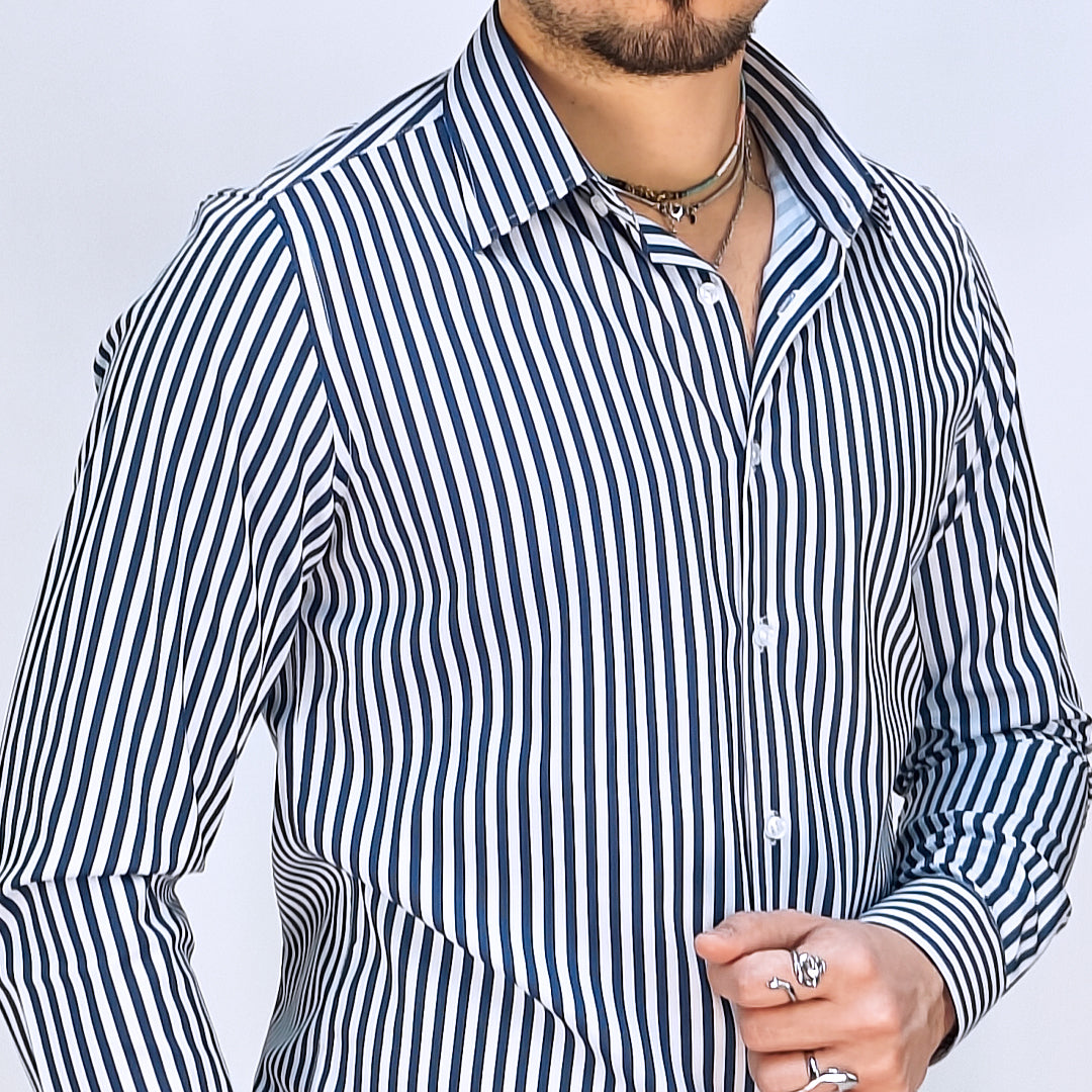 Camicia Uomo a Righe Slim Fit – RDV Abbigliamento