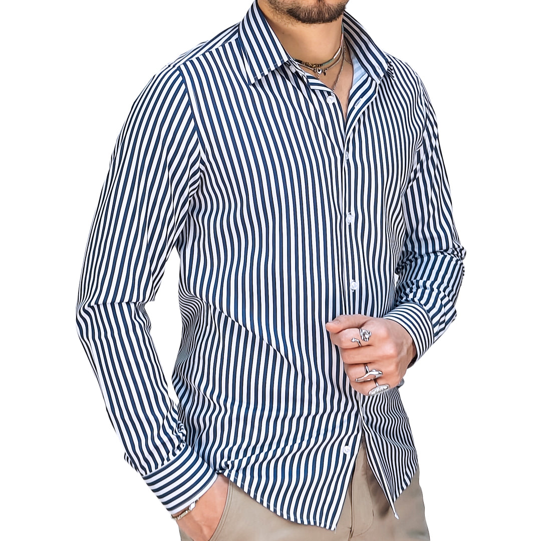 Camicia Uomo a Righe Slim Fit – RDV Abbigliamento