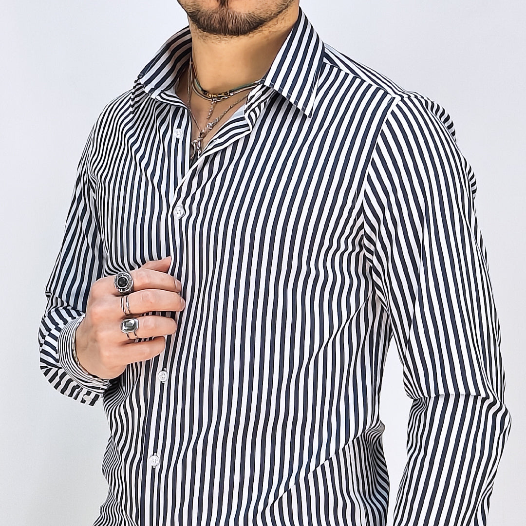 Camicia Uomo a Righe Slim Fit – RDV Abbigliamento