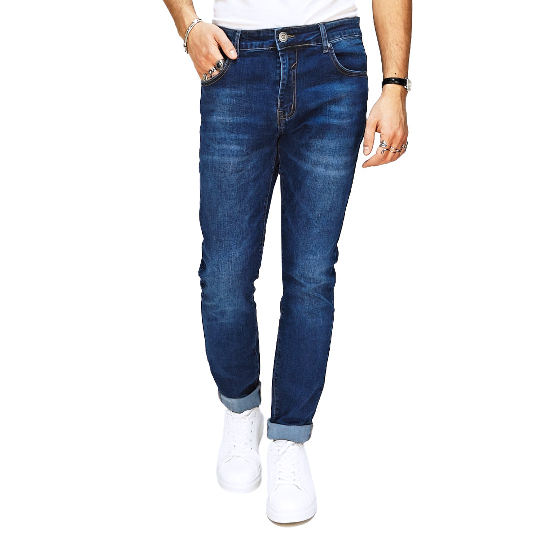 Jeans da uomo RDV realizzati in un elegante lavaggio scuro Taglia 50 - 52