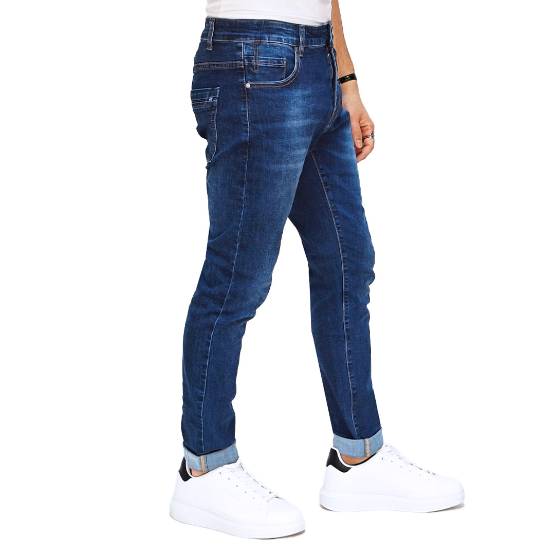 Jeans da uomo RDV realizzati in un elegante lavaggio scuro Taglia 50 - 52