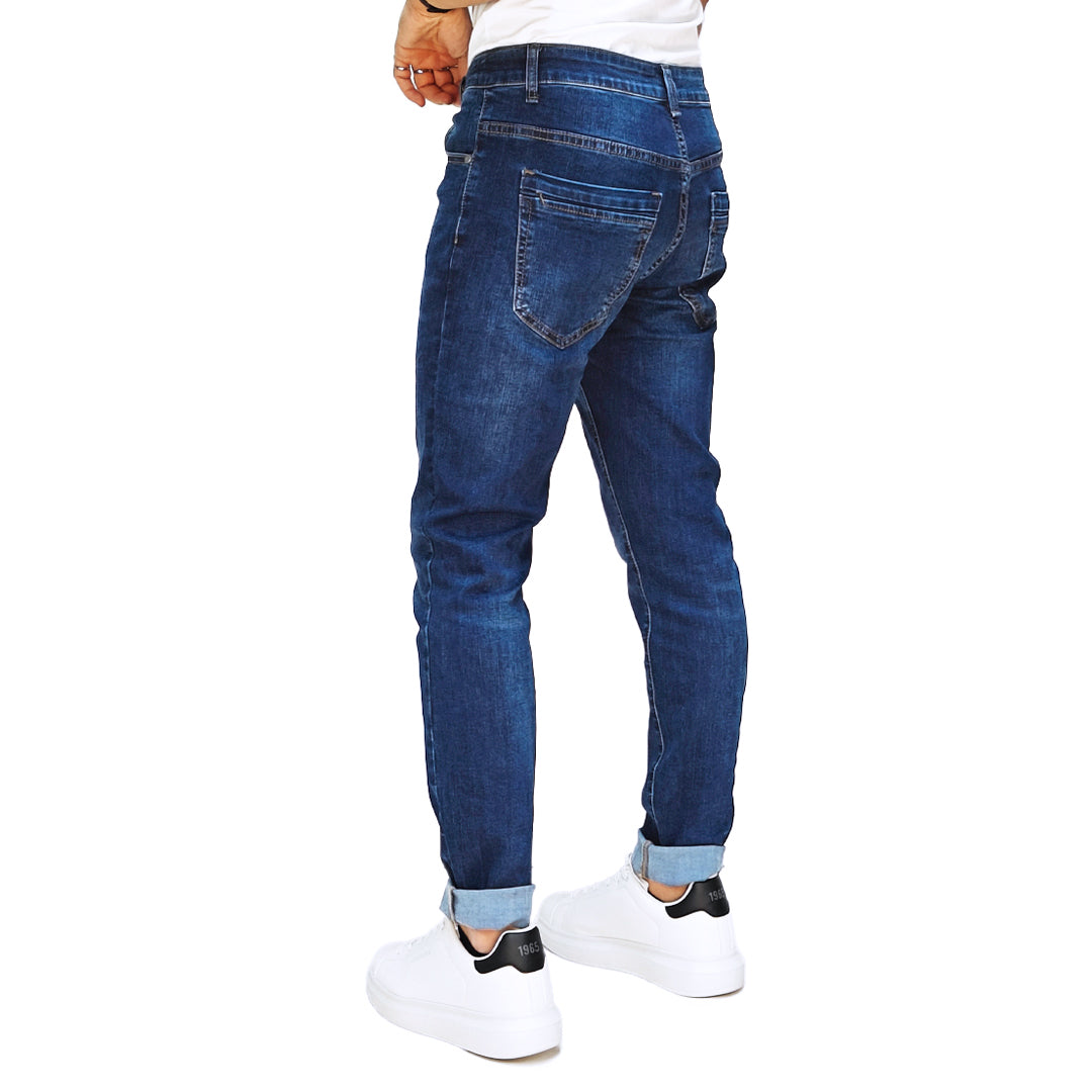 Jeans da uomo RDV realizzati in un elegante lavaggio scuro Taglia 50 - 52