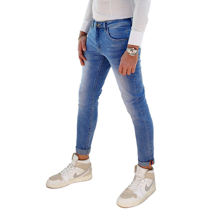 Jeans uomo 5 tasche slim fit Chiaro SA2336