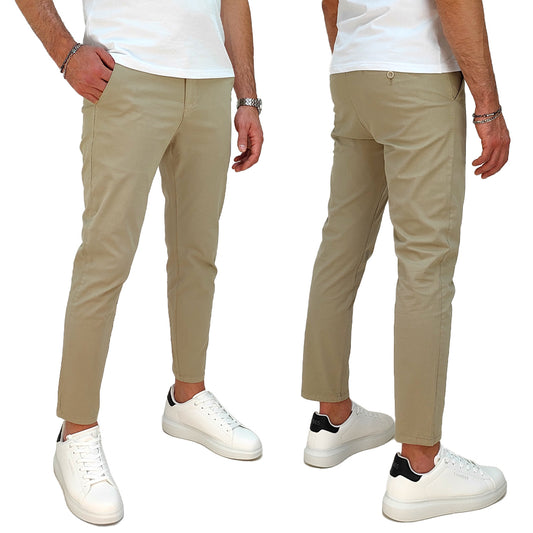 Pantalone Cotone modello Capri in colore beige