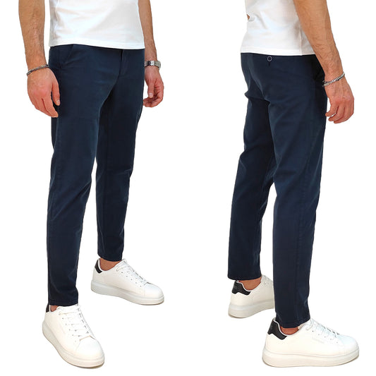 Pantalone Cotone modello Capri in colore blu