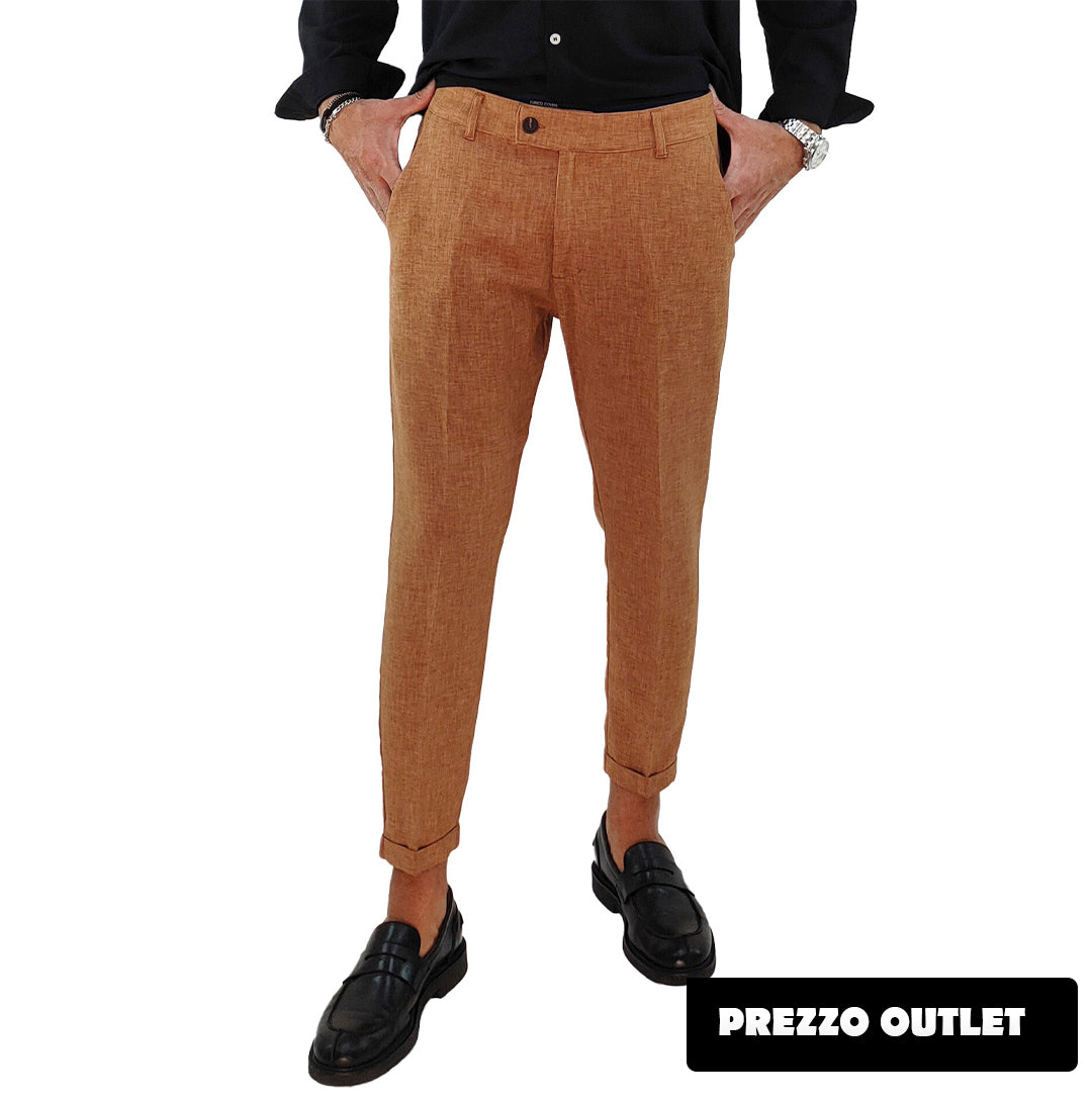 Pantaloni uomo eleganti capri con pieghe 42 44