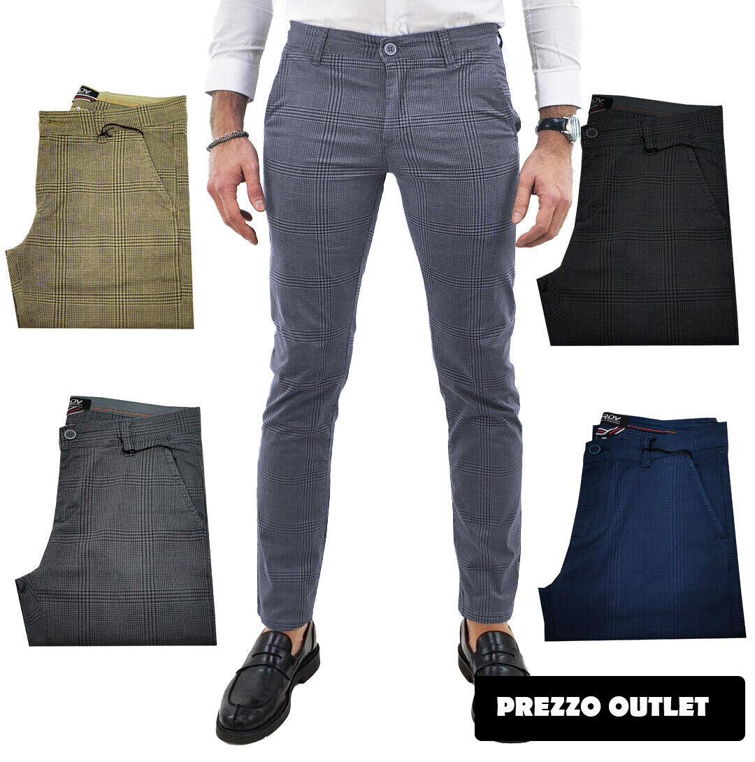 Pantalone uomo Fantasia Principe di Galles 44 46 52