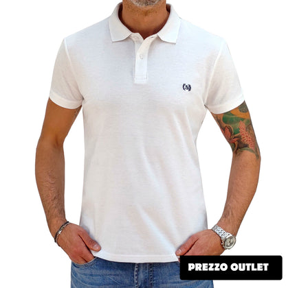 Polo Uomo manica corta in colore Bianco