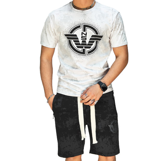 🆕 Completo Estivo Uomo T-Shirt + Bermuda – Cotone Liscio Elasticizzato | RDV ABBIGLIAMENTO