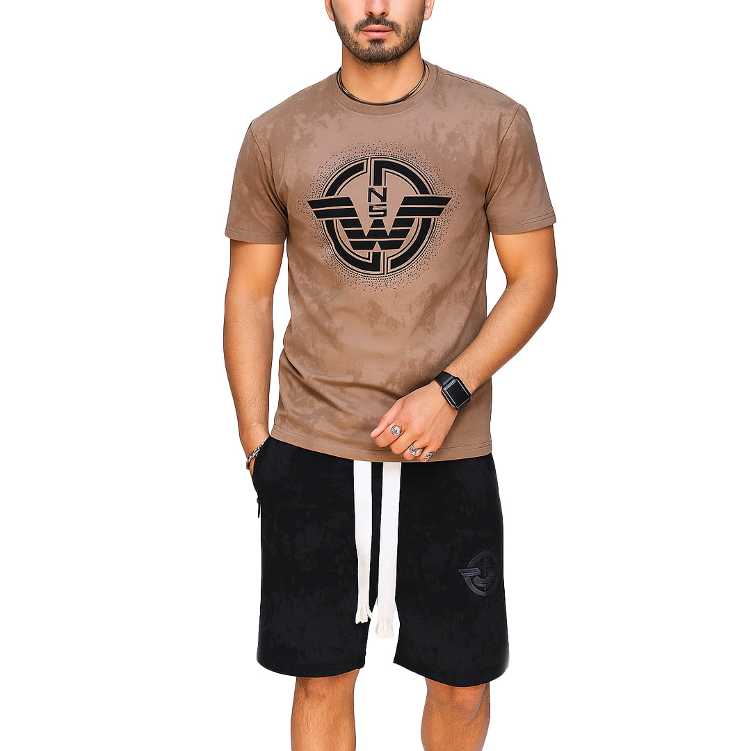 🆕 Completo Estivo Uomo T-Shirt + Bermuda – Cotone Liscio Elasticizzato | RDV ABBIGLIAMENTO