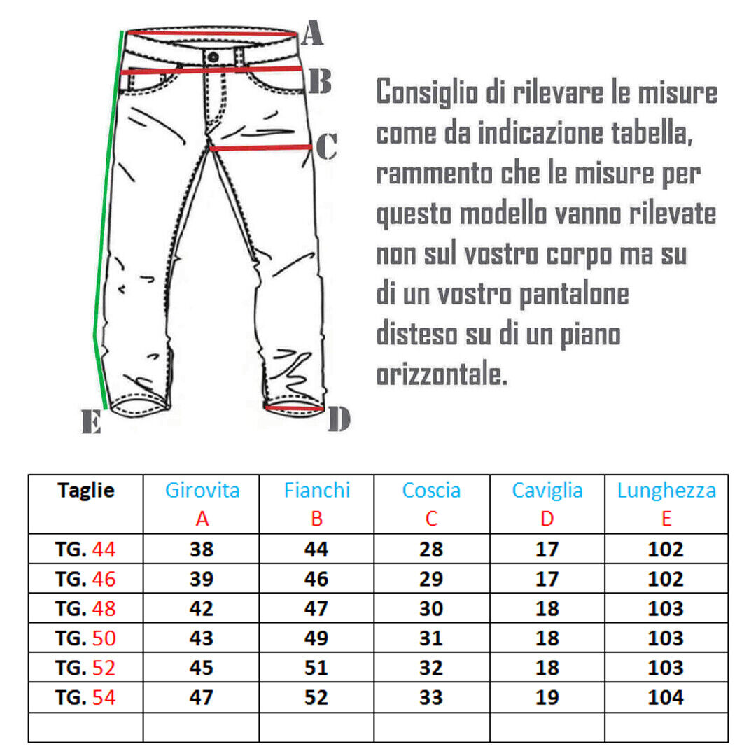 Pantalone uomo Fantasia Principe di Galles 44 46 52