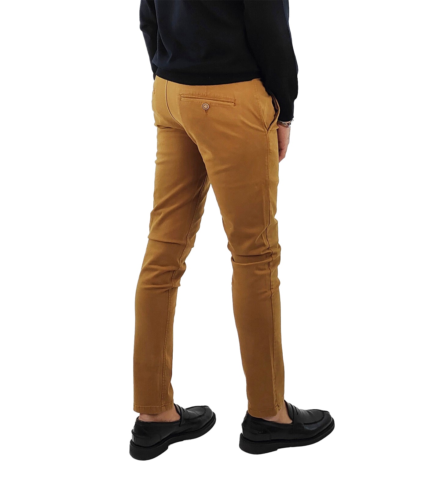 Pantalone Chino Uomo Tasca a Filetto colore Camel