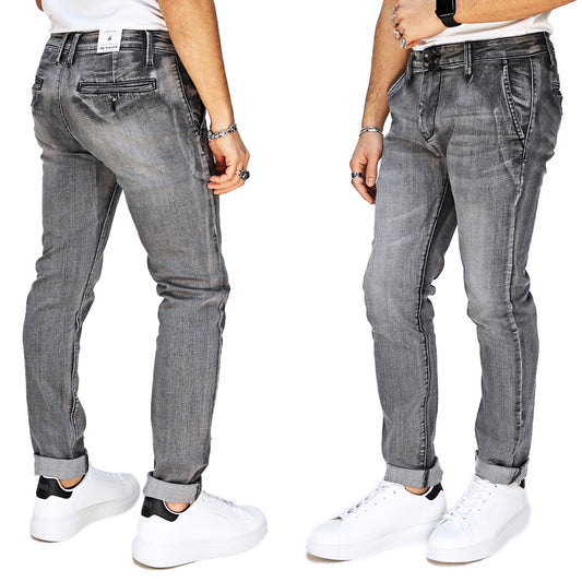 Jeans Uomo Tasca America Grigio
