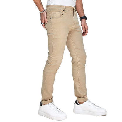 Jeans Uomo Colorato Beige Semi Slim Fit – RDV Abbigliamento