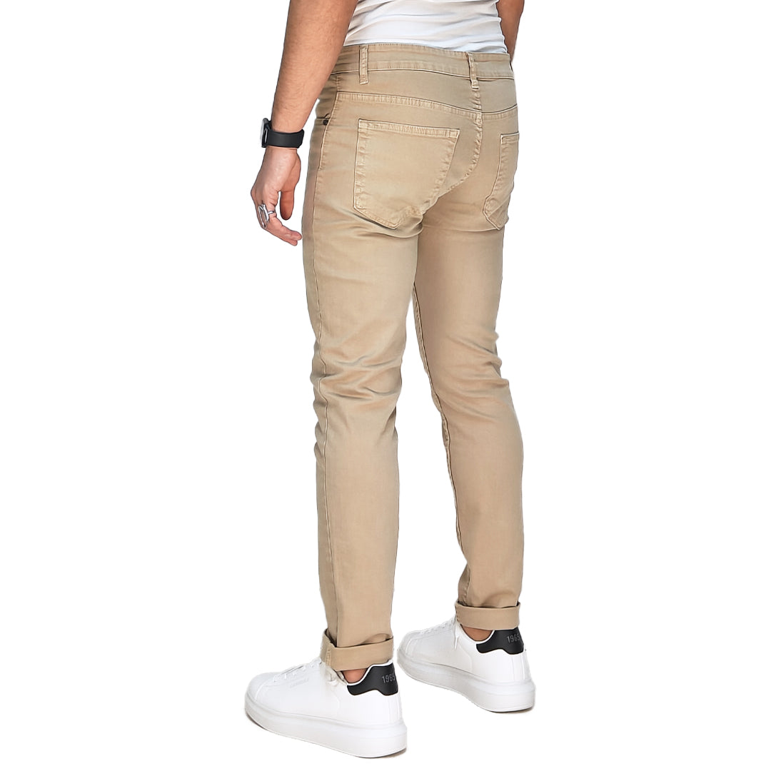 Jeans Uomo Colorato Beige Semi Slim Fit – RDV Abbigliamento