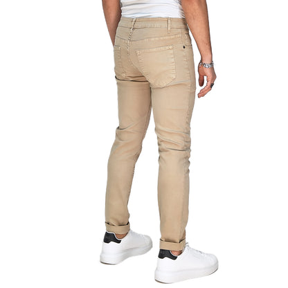 Jeans Uomo Colorato Beige Semi Slim Fit – RDV Abbigliamento