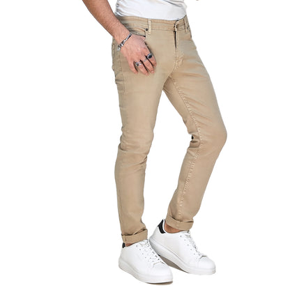 Jeans Uomo Colorato Beige Semi Slim Fit – RDV Abbigliamento