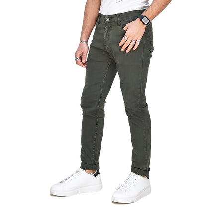 Jeans Uomo Colorato Verde Semi Slim Fit – RDV Abbigliamento