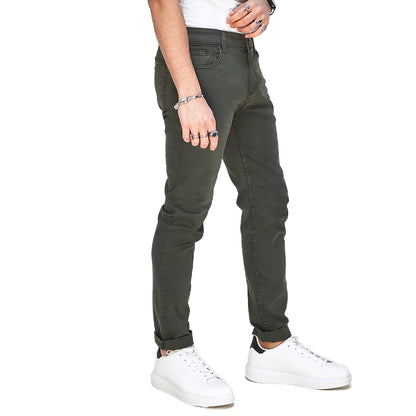 Jeans Uomo Colorato Verde Semi Slim Fit – RDV Abbigliamento