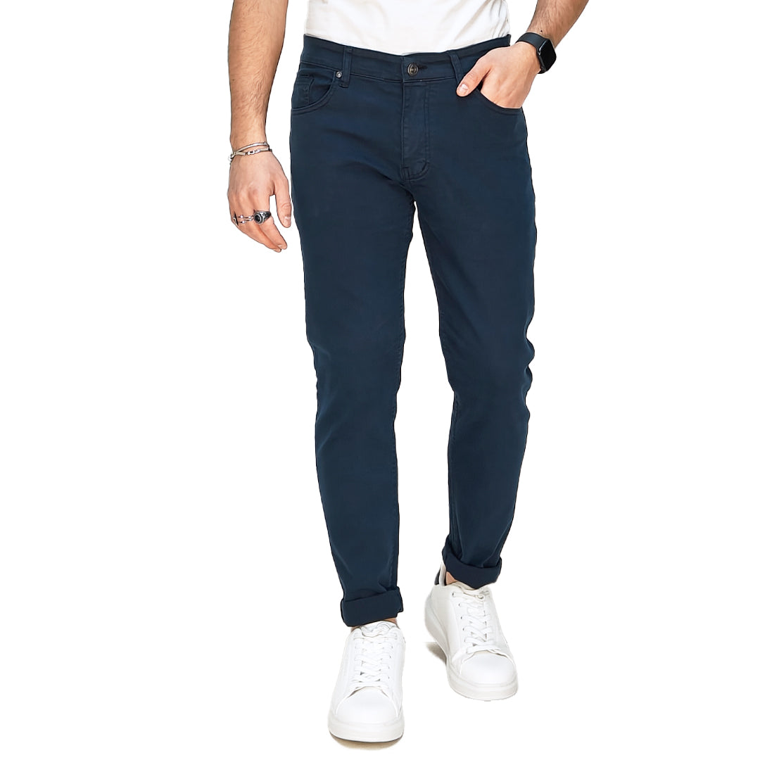 Jeans Uomo Colorato Blu Semi Slim Fit – RDV Abbigliamento