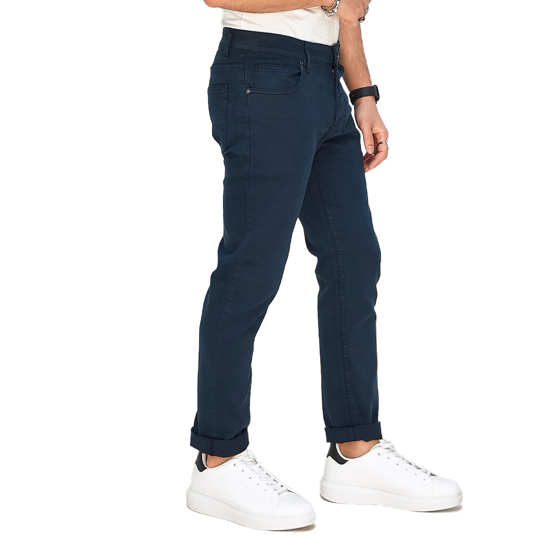 Jeans Uomo Colorato Blu Semi Slim Fit – RDV Abbigliamento